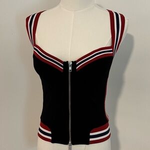 Love Moschino Sporty Fitted Zipper Tank Top❤️